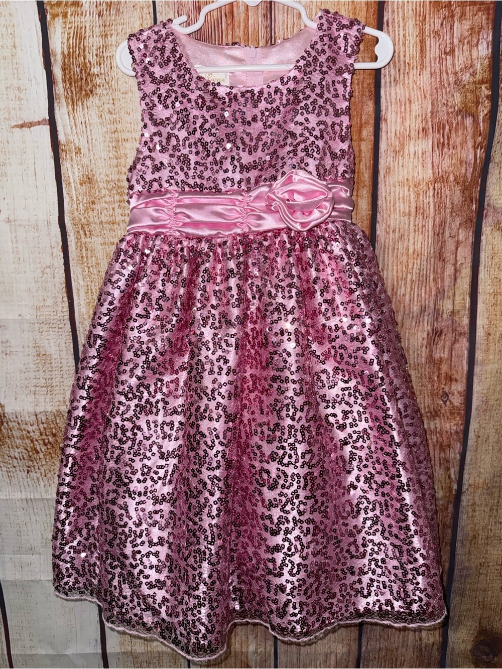 American Princess little girls size 6 Pink Sequin Formal Dress